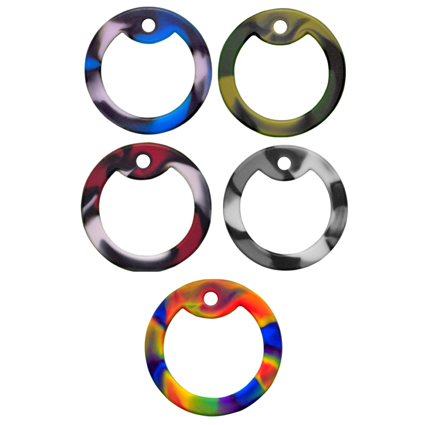 Rubber dog tag silencers