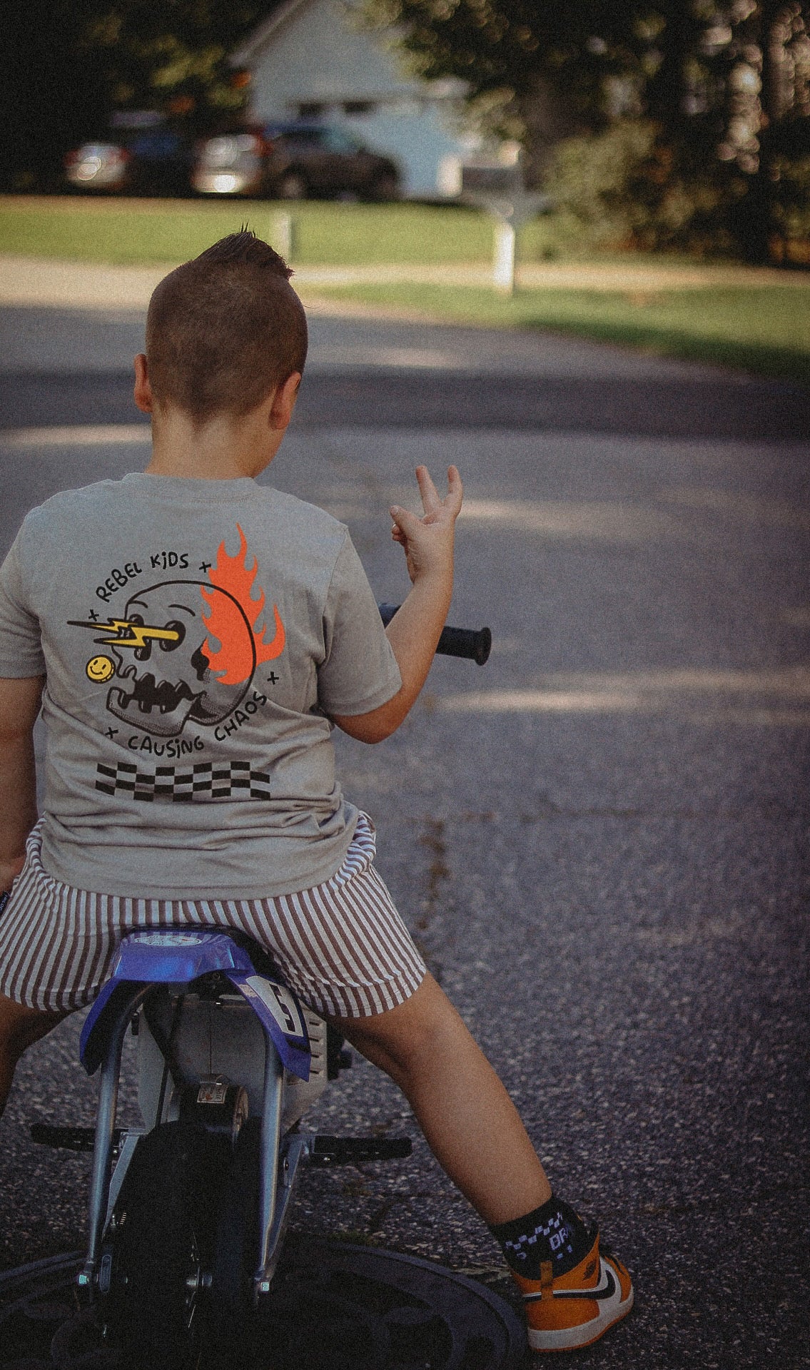 Rebel Kids Tee (front pocket and back)