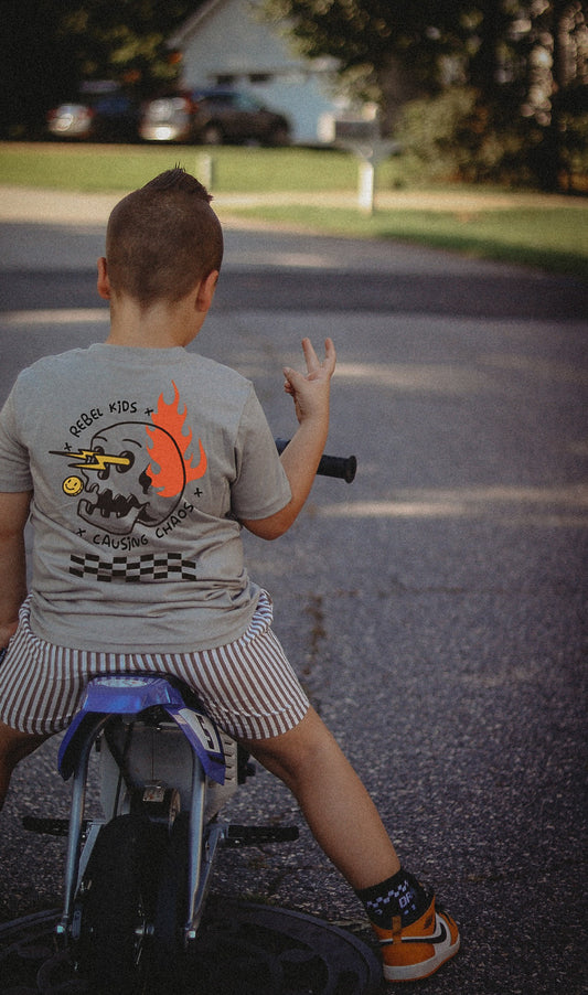 Rebel Kids Tee (front pocket and back)