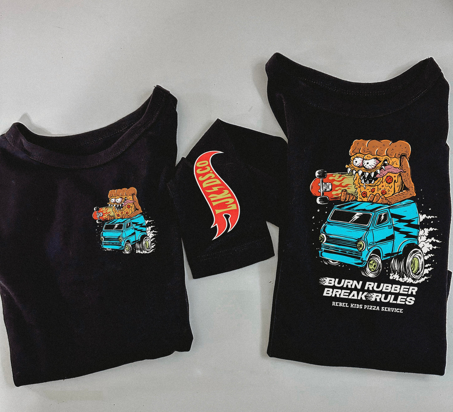 Rebel Kids Pizza Service (front pocket & back)