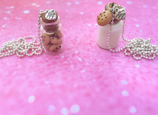 Cookies and Milk BFF necklace set
