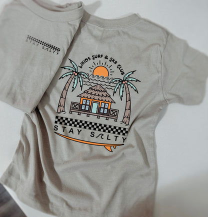 Surf & Skate Club Tee (Front And Back) (Tan Or White Tee)