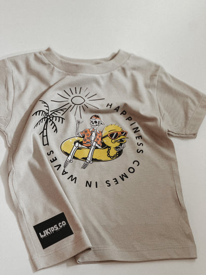 Happiness comes in waves tee