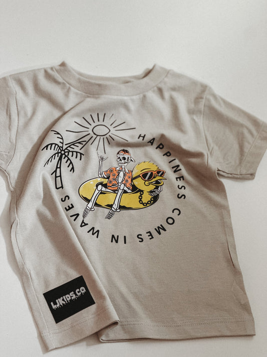 Happiness comes in waves tee