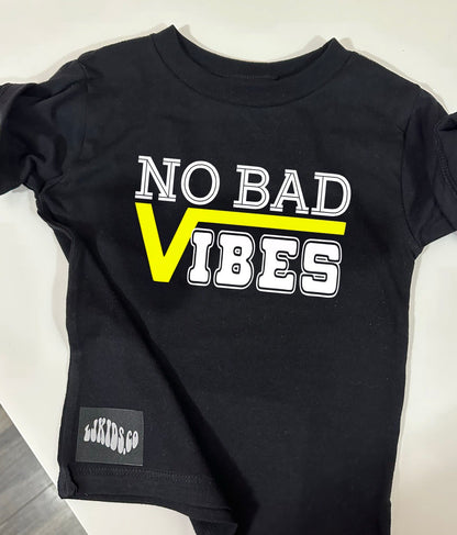 No Bad Vibes Neon Yellow Tee