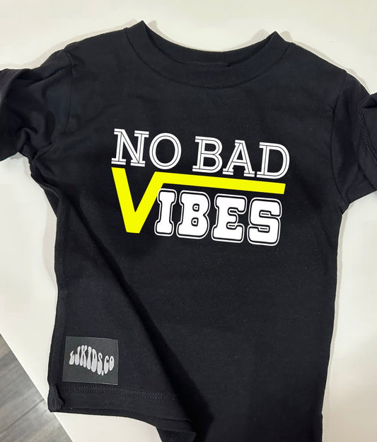 No Bad Vibes Neon Yellow Tee
