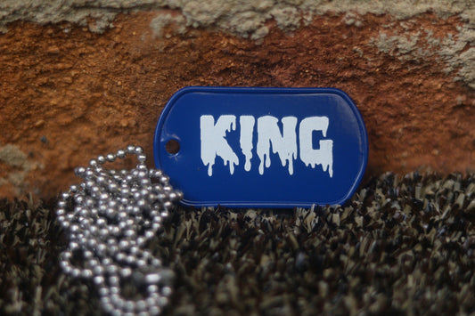 Engraved King Dog Tag